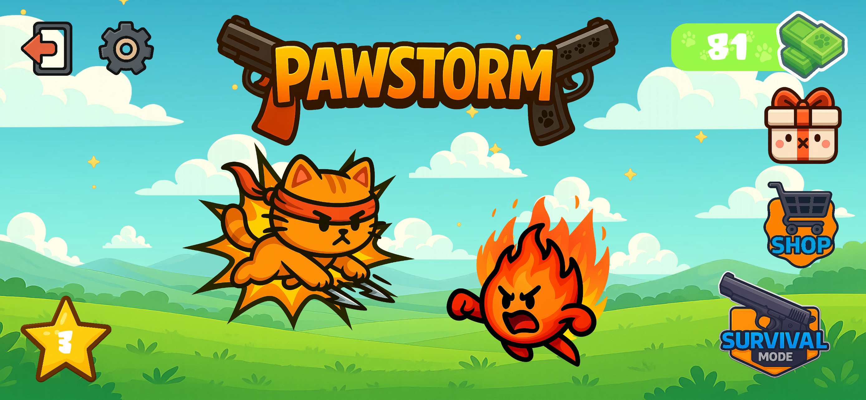 Pawstorm gameplay screenshot 1